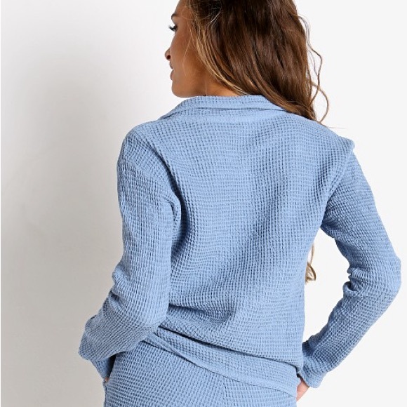 NWOT DONNI. Waffle half zip XS - Picture 4 of 9